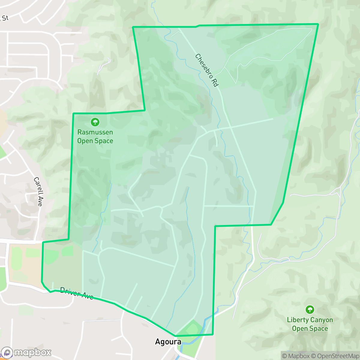 Map showing the location of Old Agoura, Agoura Hills, CA