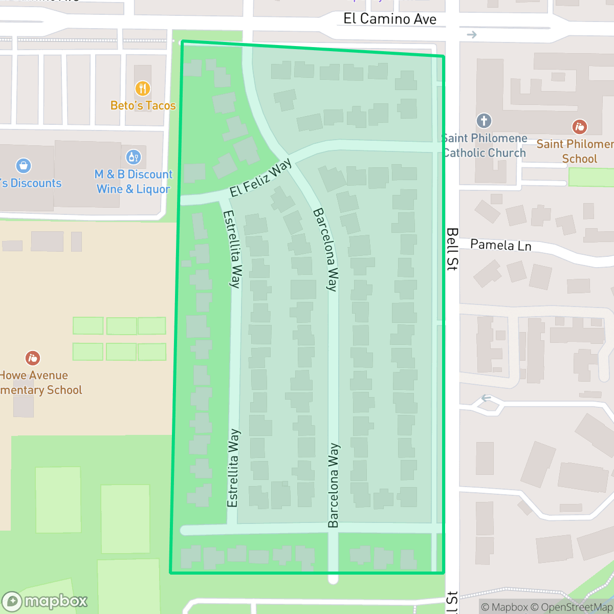 Map showing the location of La Villita, Arden-Arcade, CA