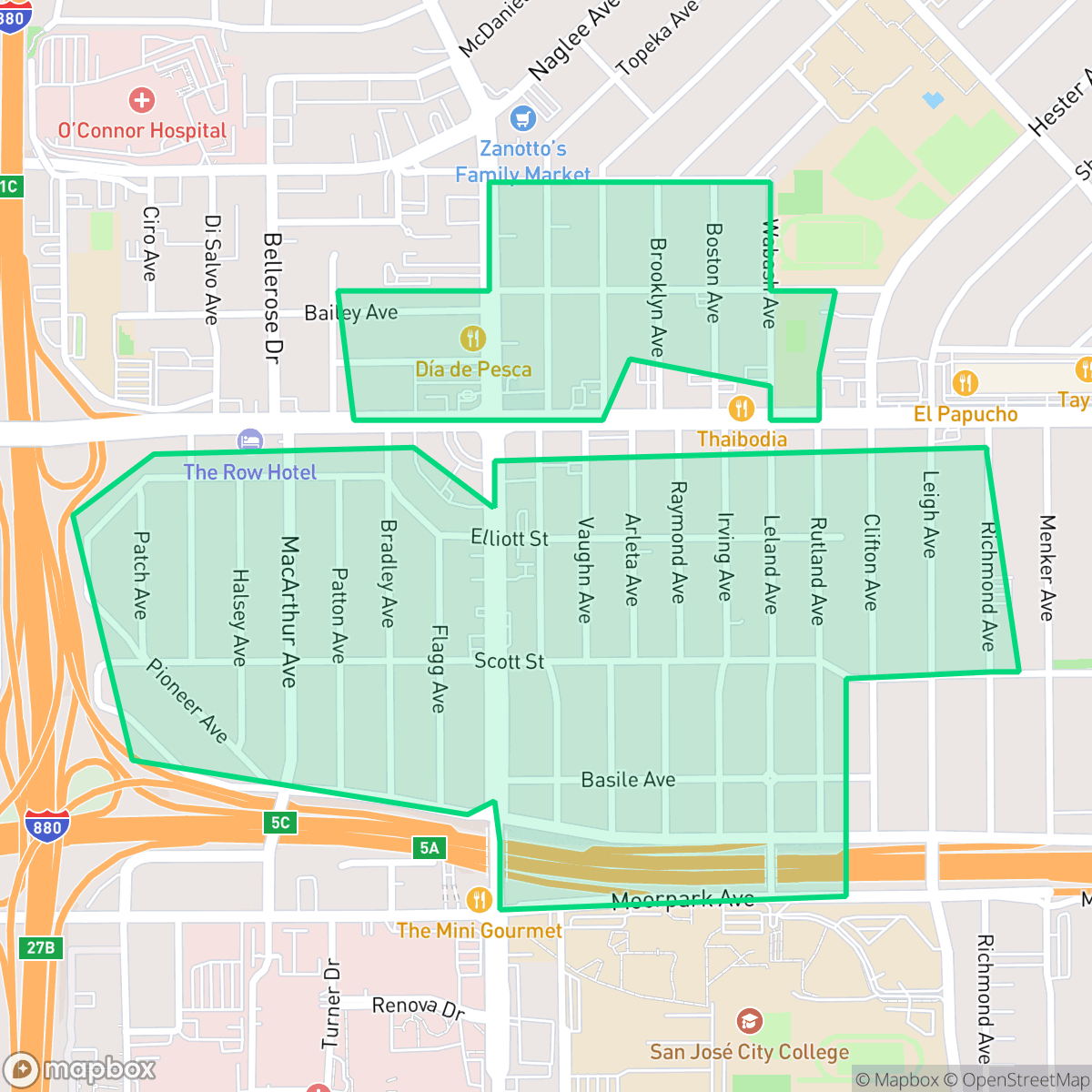 Map showing the location of Burbank, CA — coverage area