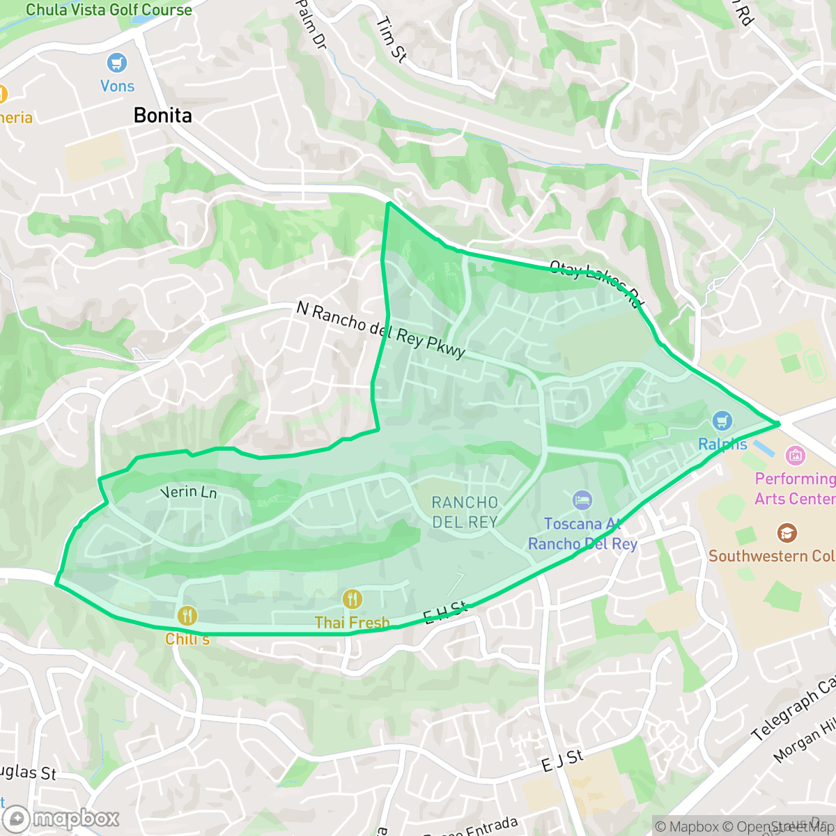 Map showing the location of Rancho Del Rey I, Chula Vista, CA
