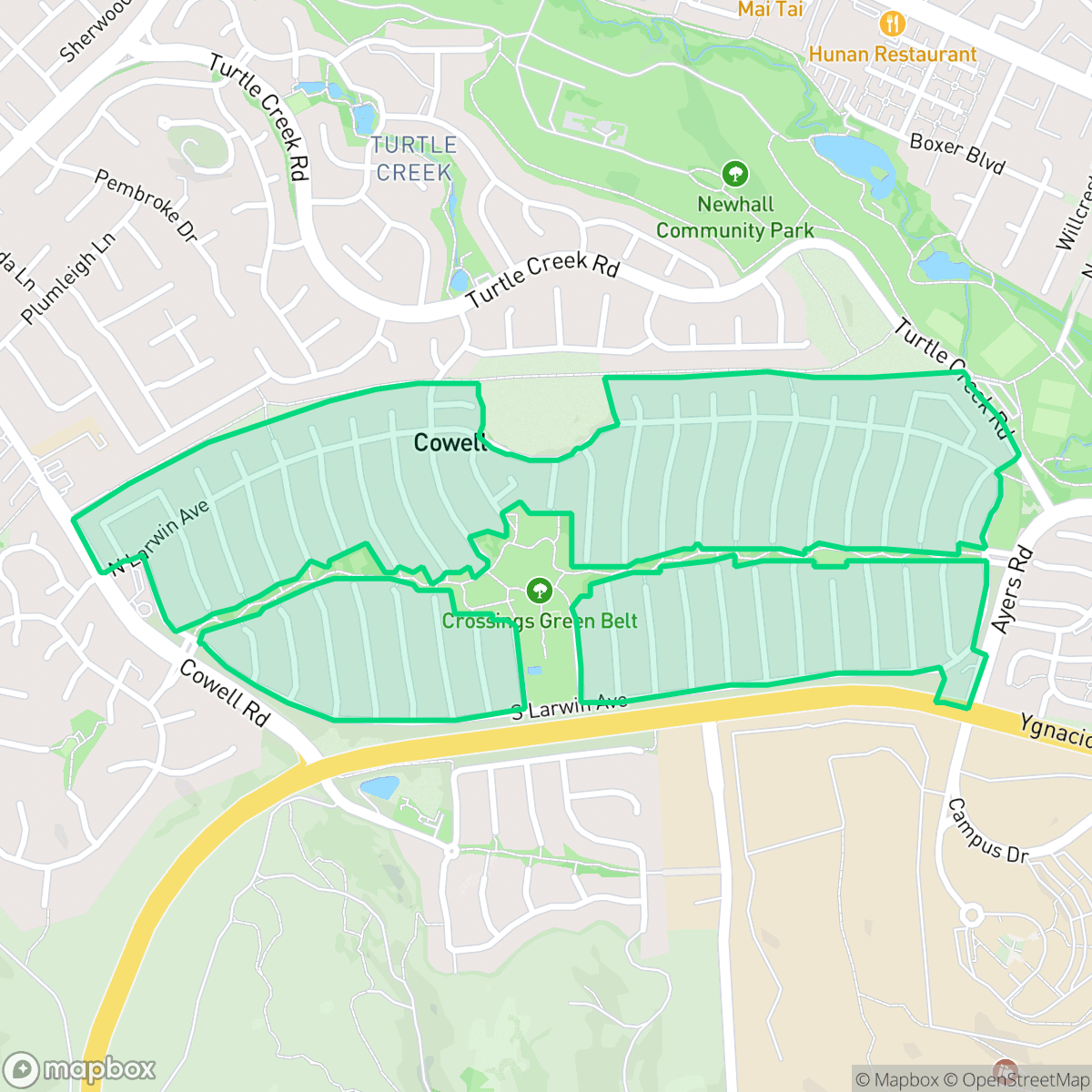 Map showing the location of Walnut Country, Concord, CA