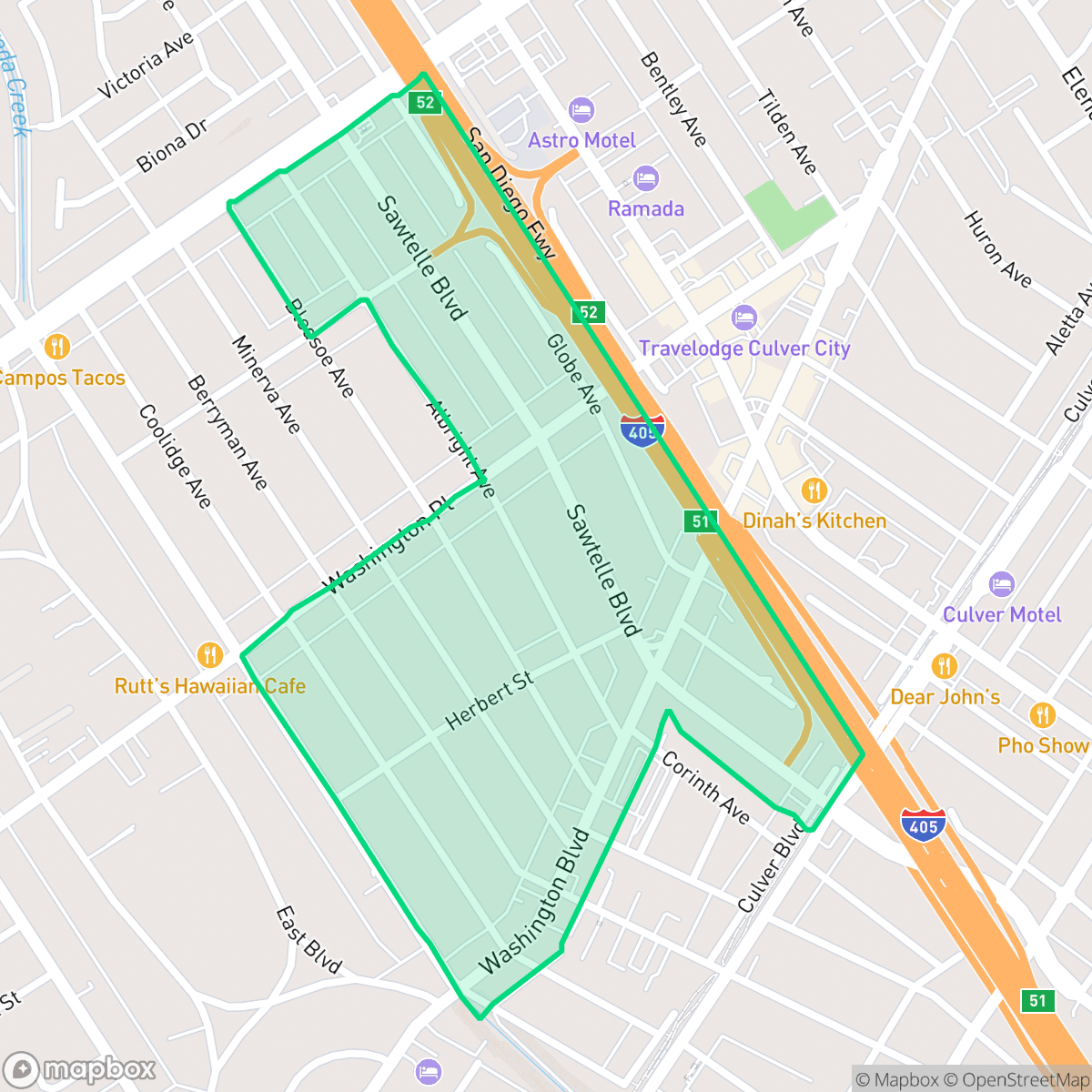 Map showing the location of McLaughlin, Culver City, CA
