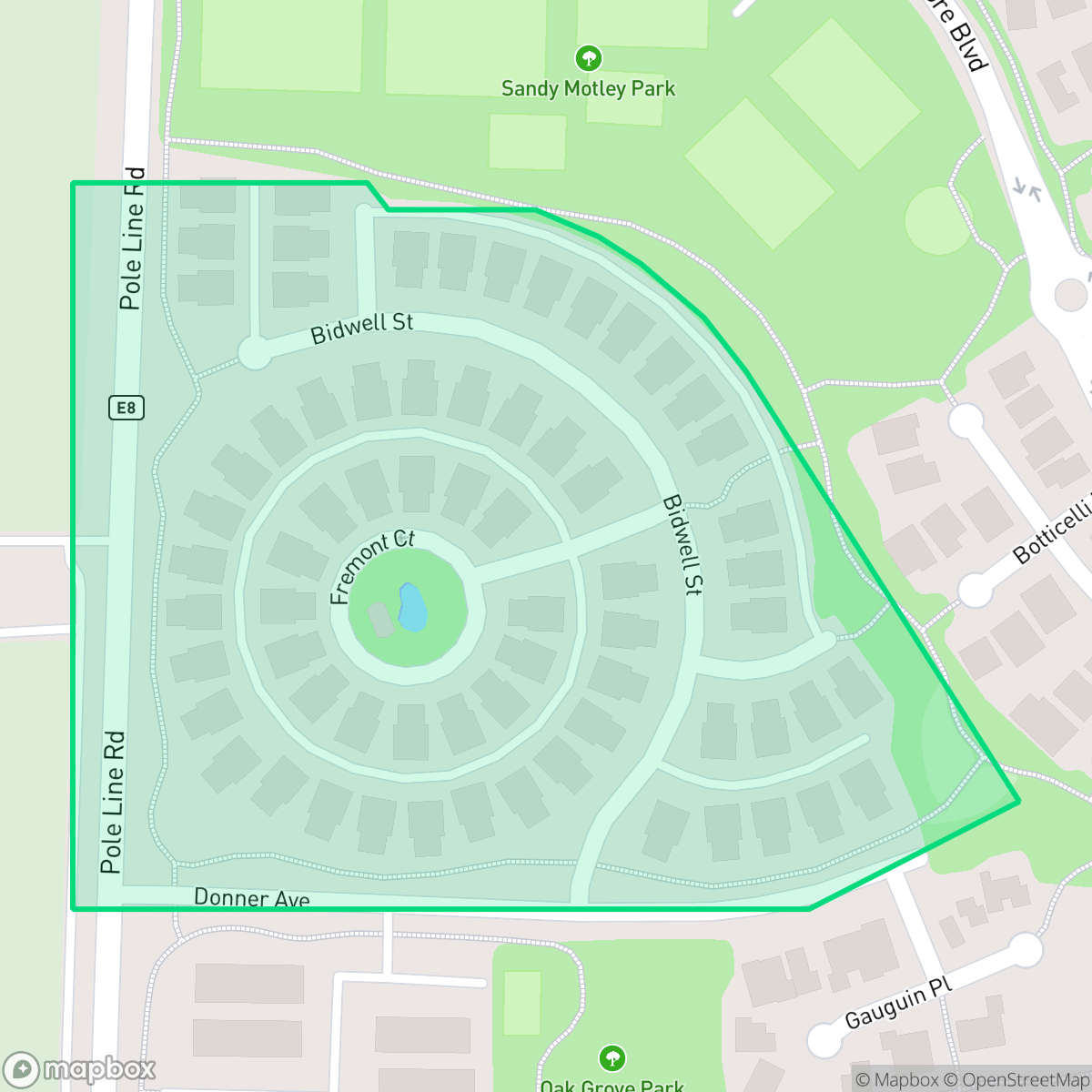 Map showing the location of La Buena Vida, Davis, CA