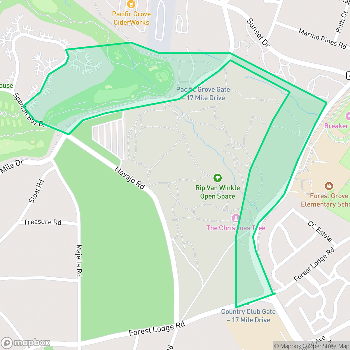Map showing the location of Spanish Bay, Del Monte Forest, CA