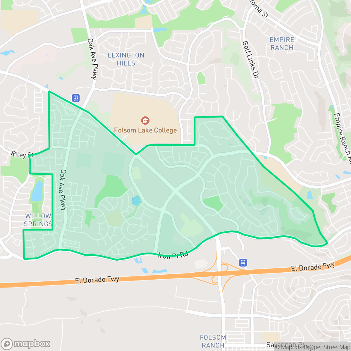 Map showing the location of Broadstone, Folsom, CA