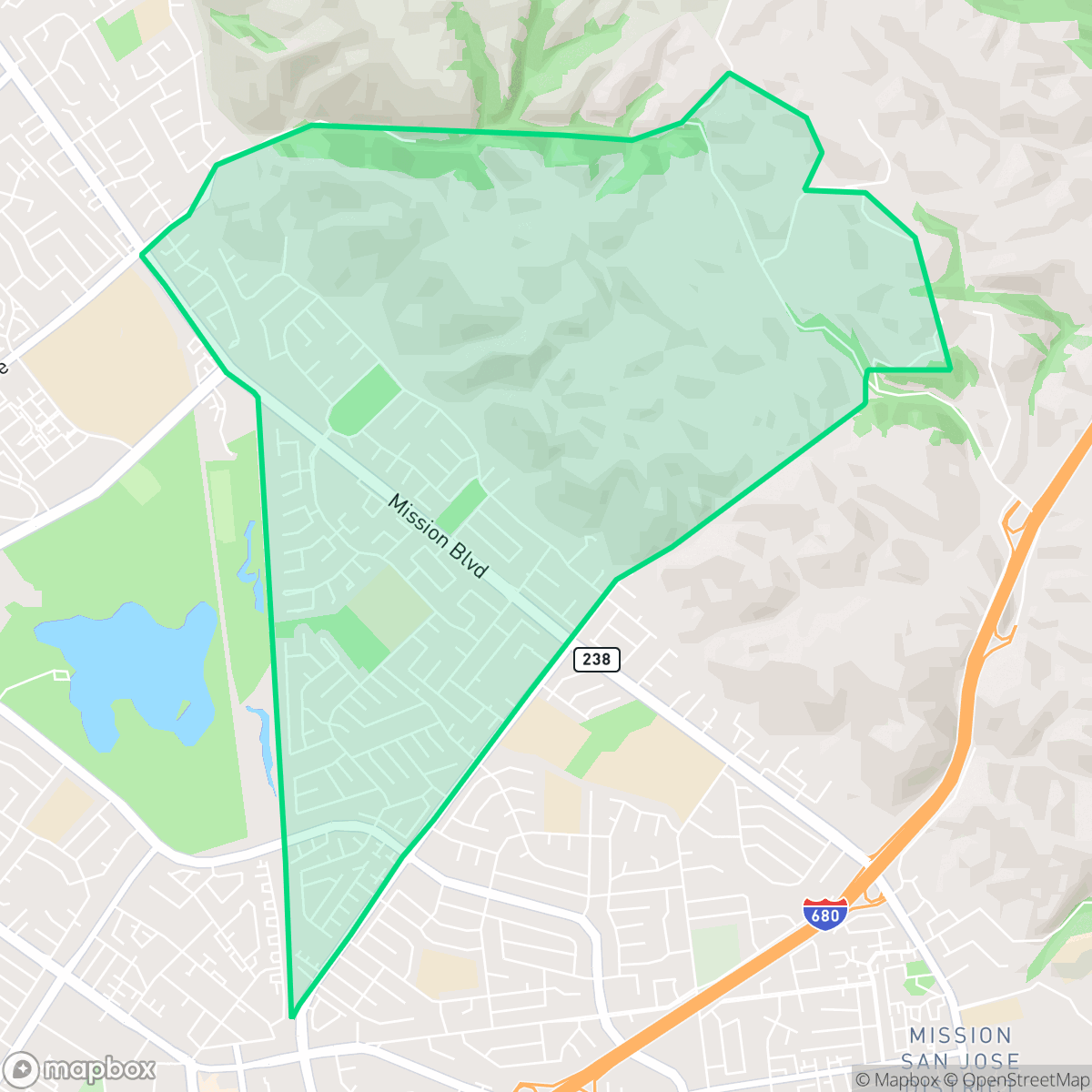 Map showing the location of Kimber-Gomes, Fremont, CA
