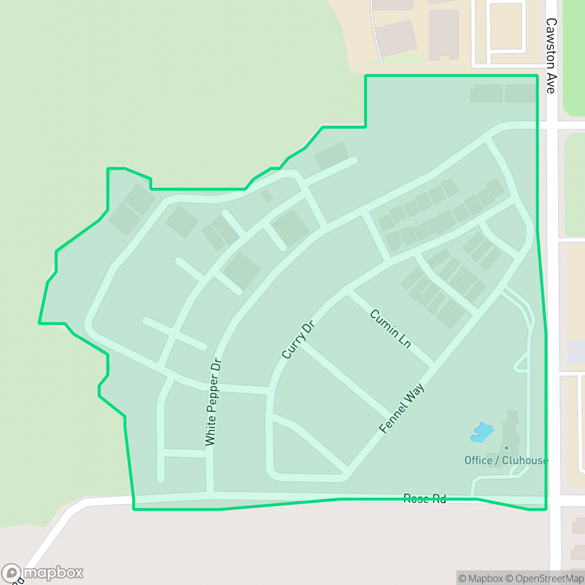 Map showing the location of Peppertree, Hemet, CA