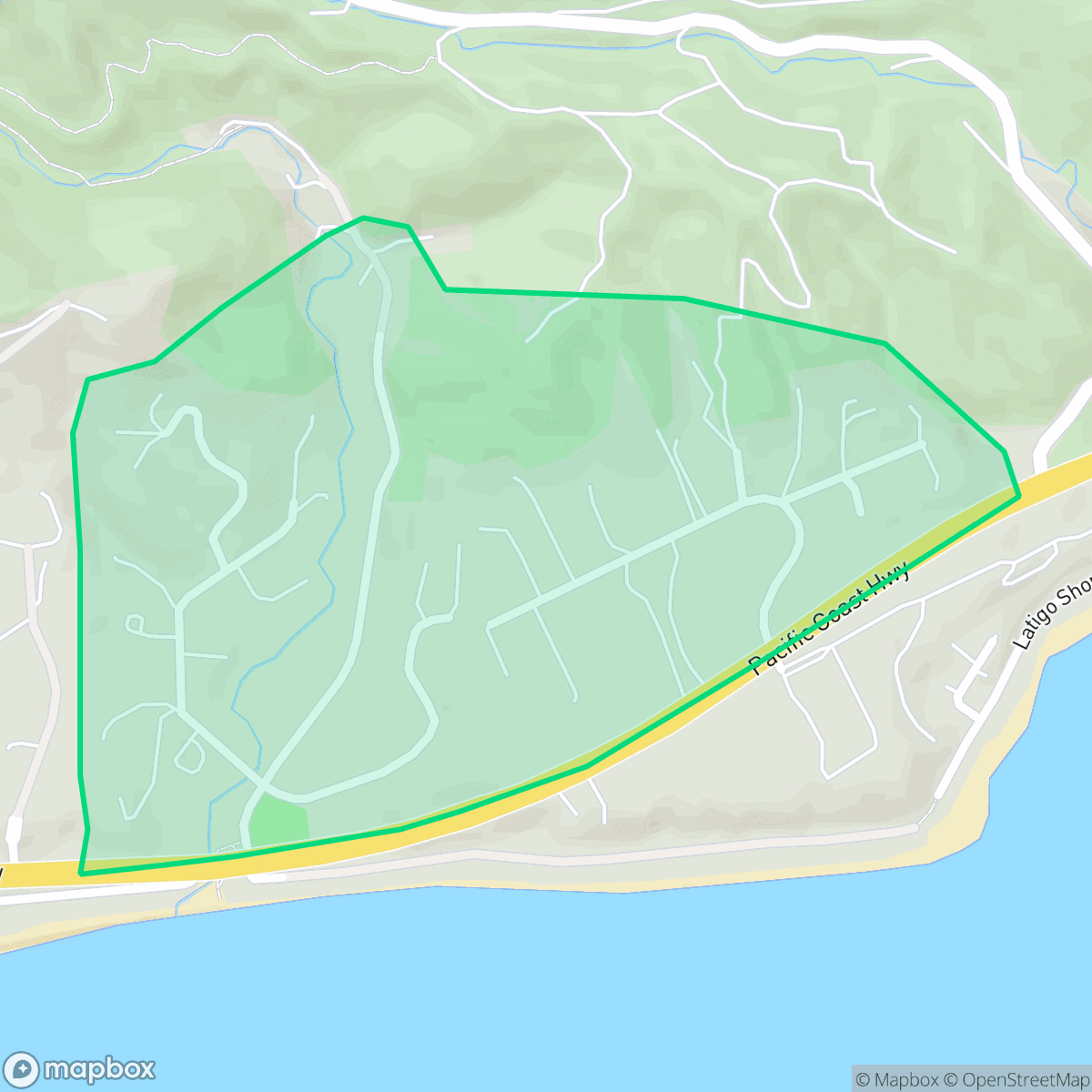 Map showing the location of Sycamore Park, Malibu, CA