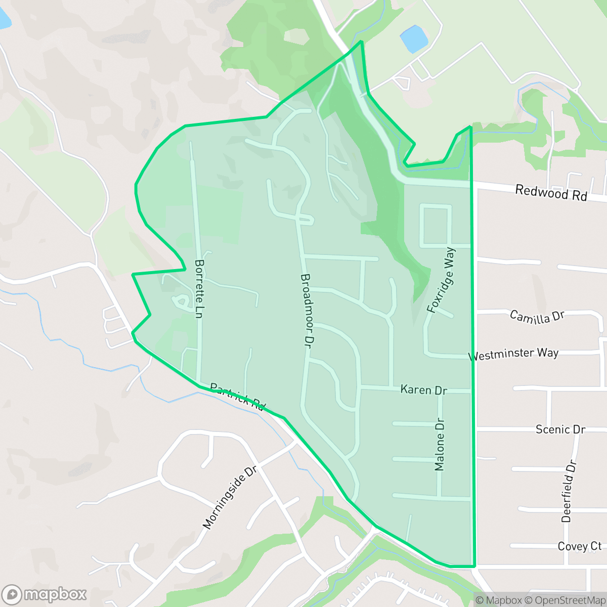 Map showing the location of Browns Valley West, Napa, CA