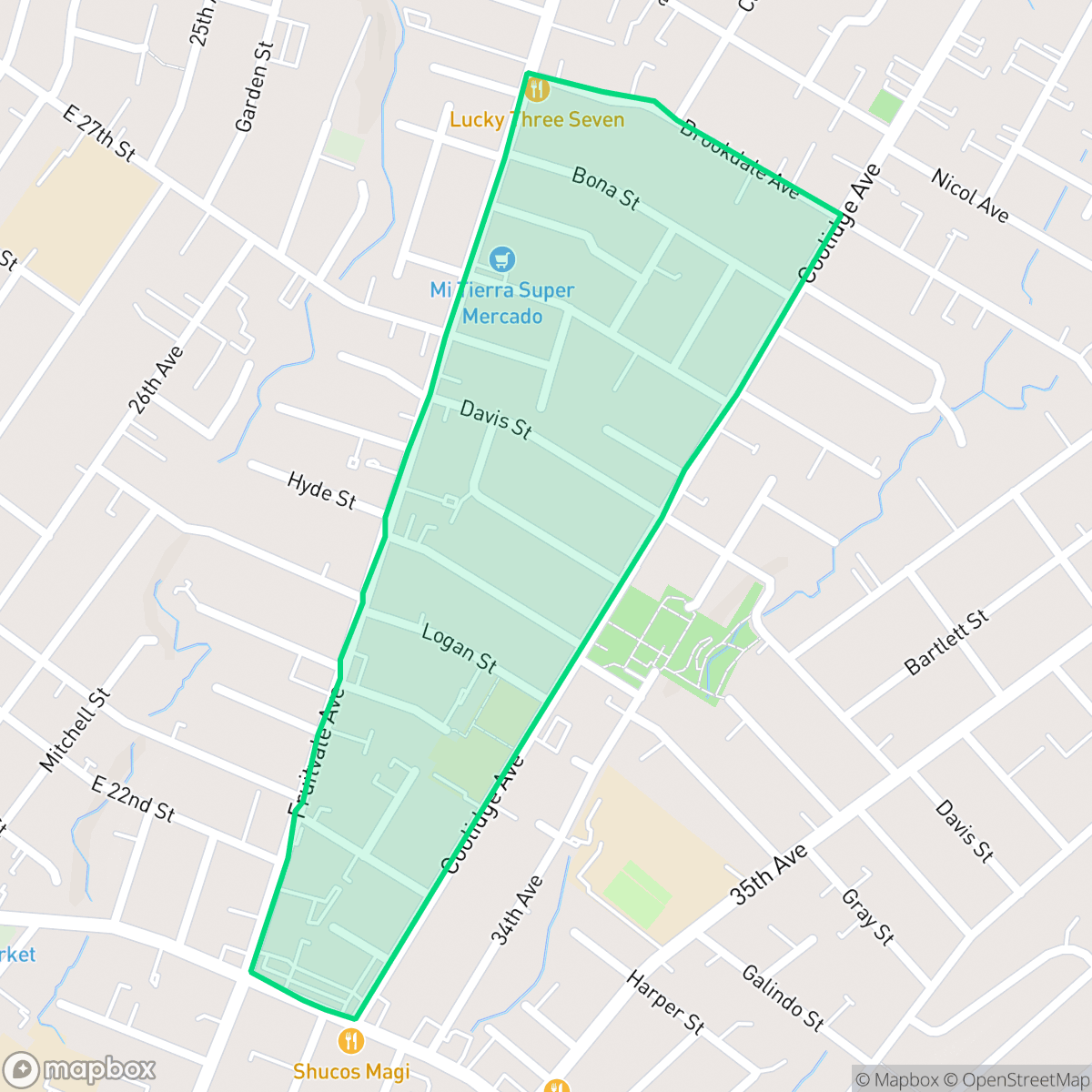 Map showing the location of Patten, Oakland, CA