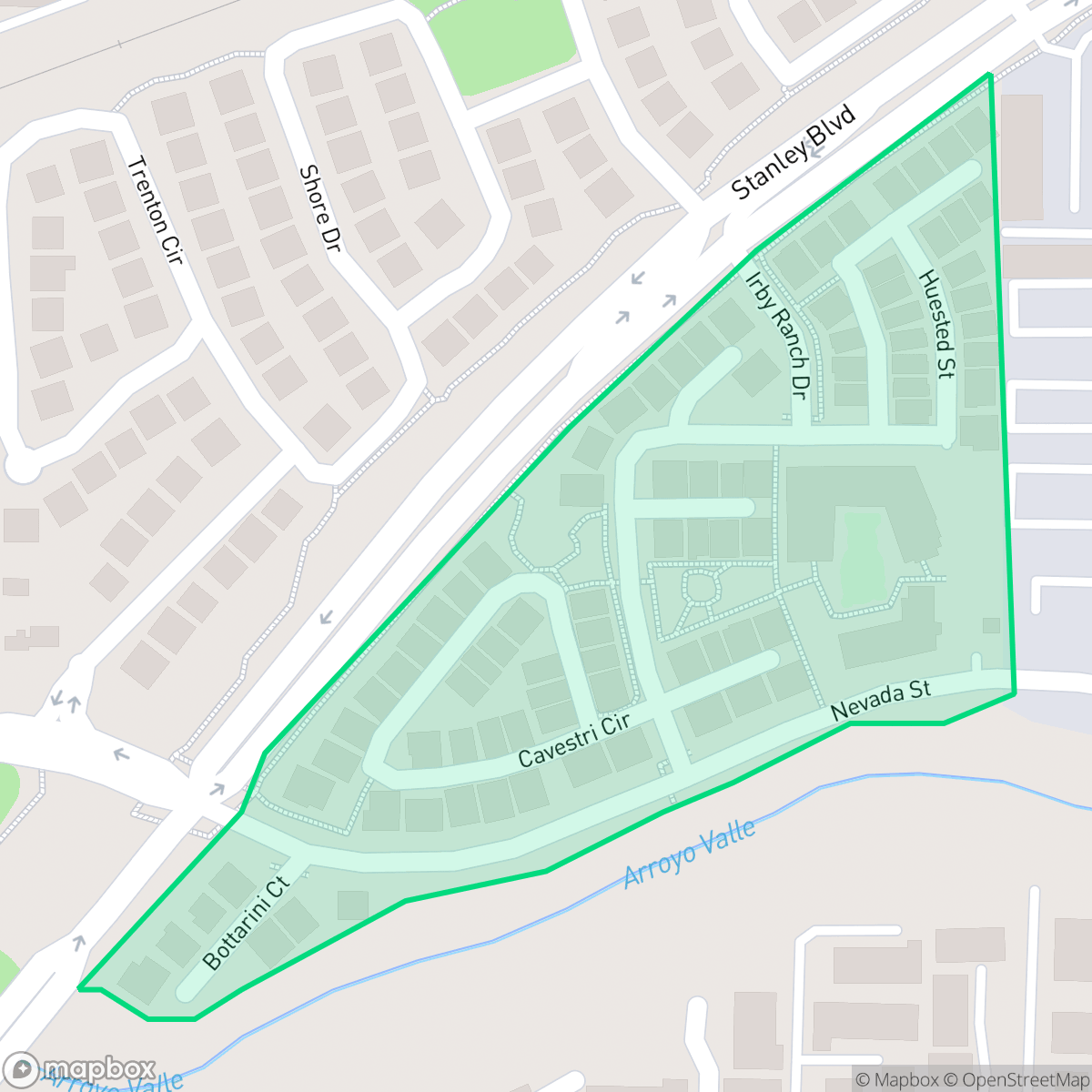 Map showing the location of Irby Ranch, Pleasanton, CA