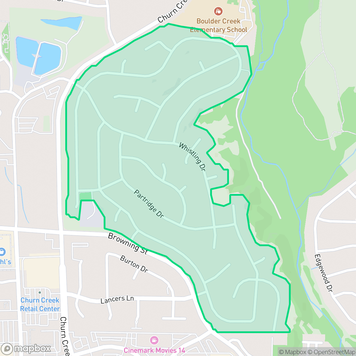 Map showing the location of Quail Ridge, Redding, CA