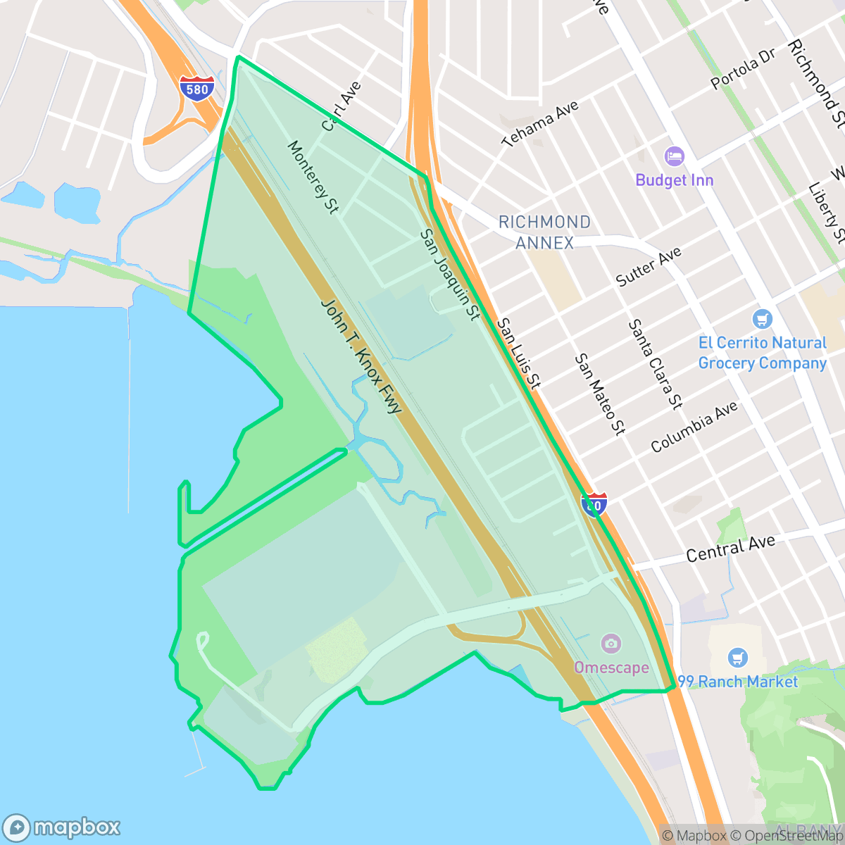 Map showing the location of Southwest Annex, Richmond, CA