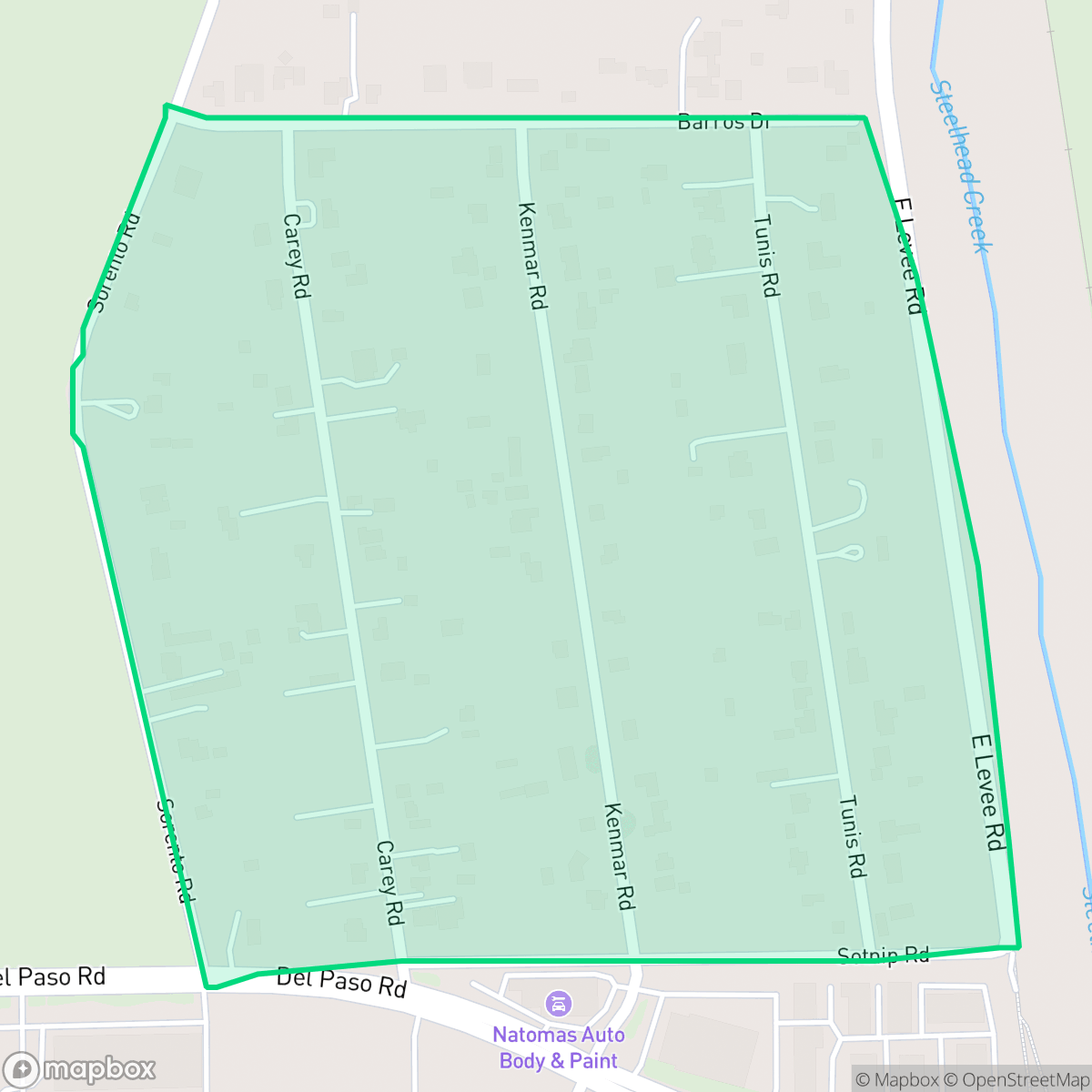 Map showing the location of Village 14, Sacramento, CA