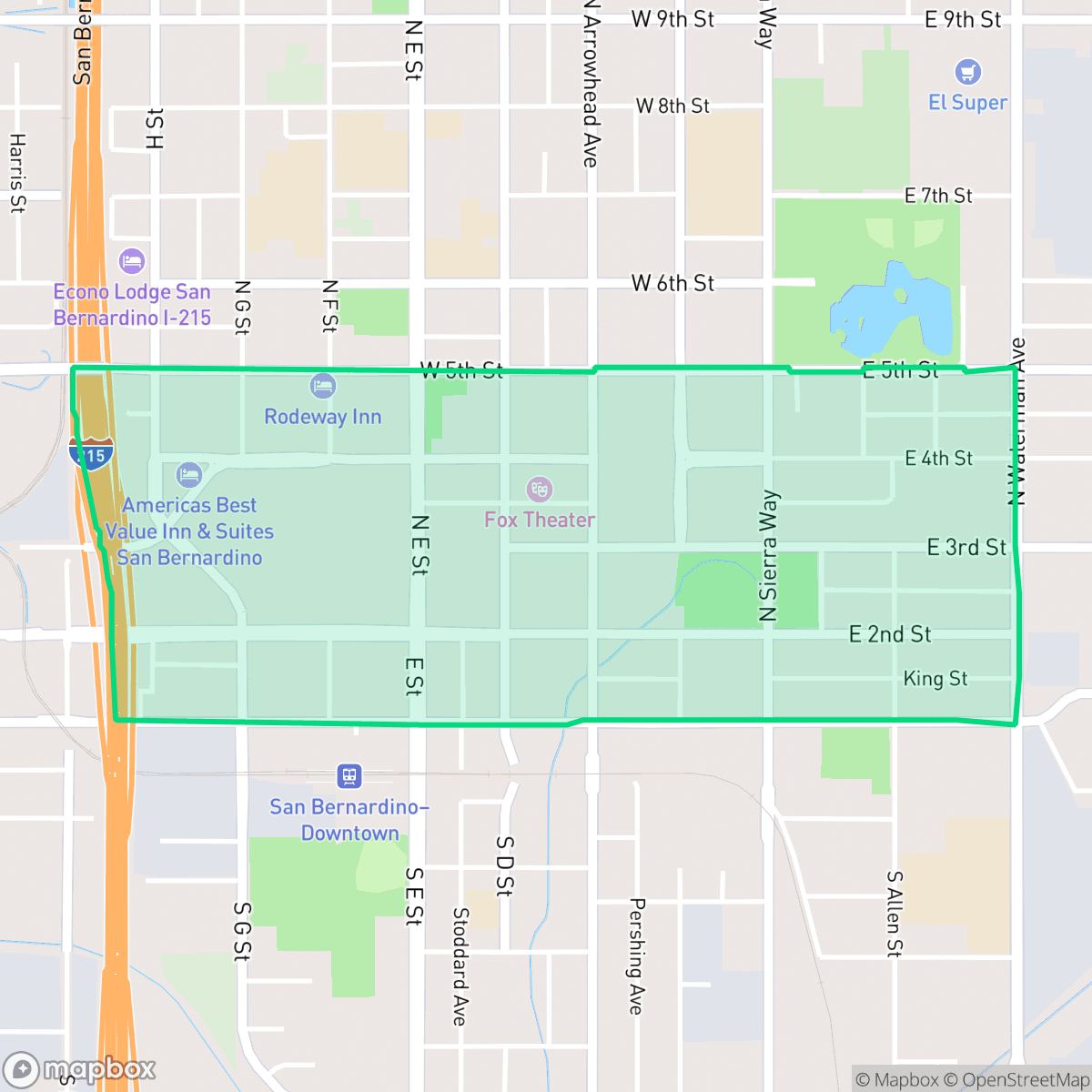Map showing the location of Carousel, San Bernardino, CA