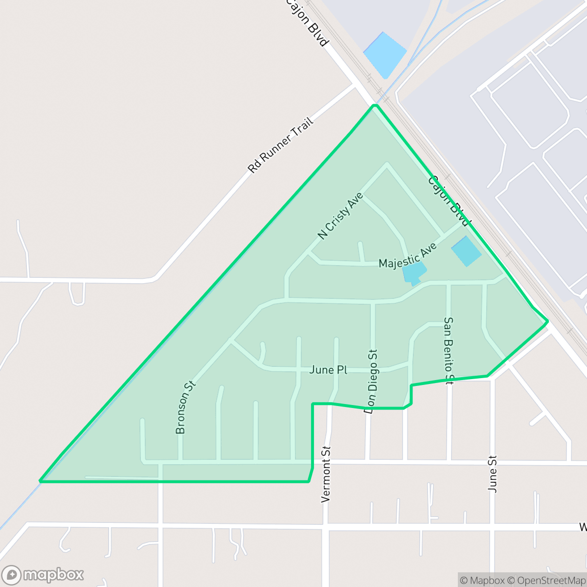 Map showing the location of Cimmeron, San Bernardino, CA