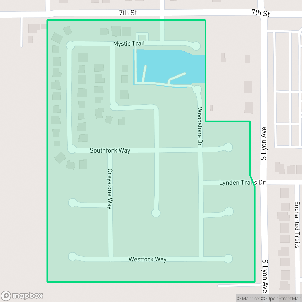 Map showing the location of Rancho Madrina, San Jacinto, CA