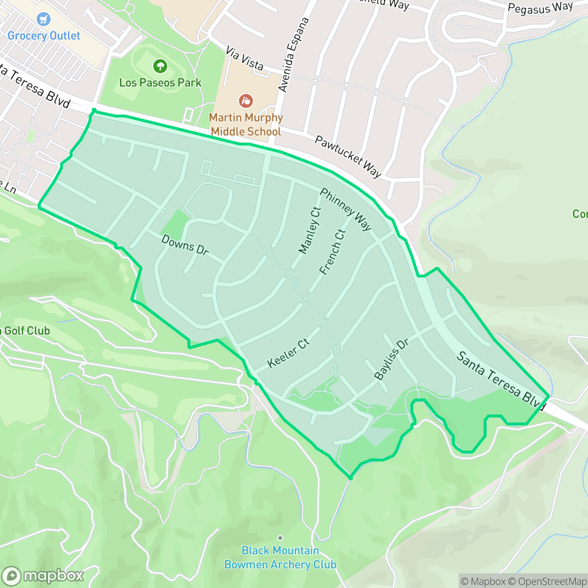 Map showing the location of Avenida Espana, San Jose, CA