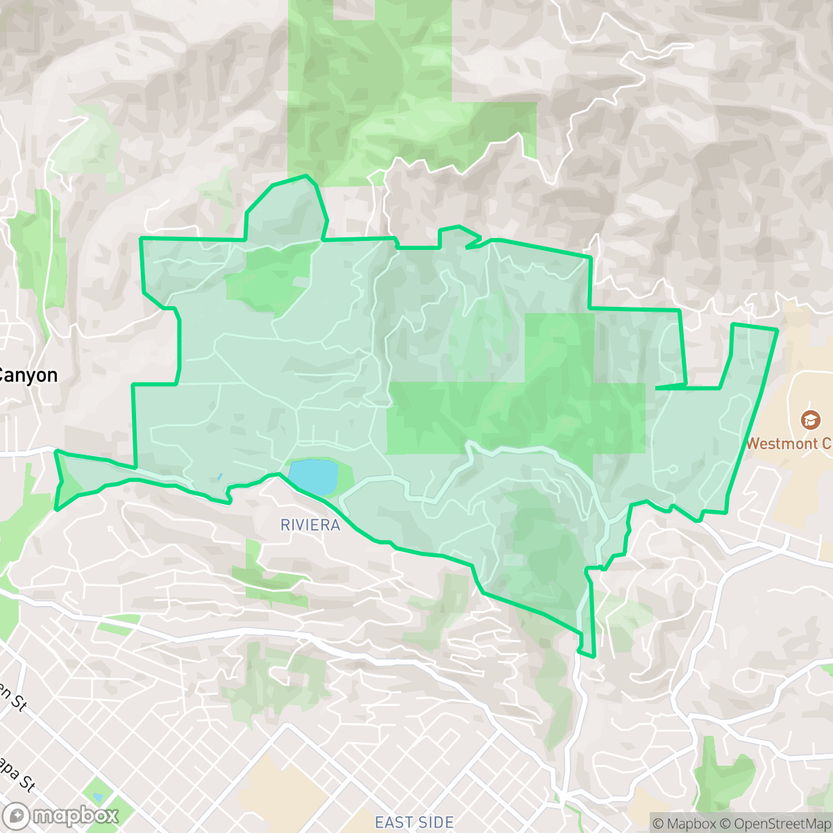 Map showing the location of Cielito, Santa Barbara, CA