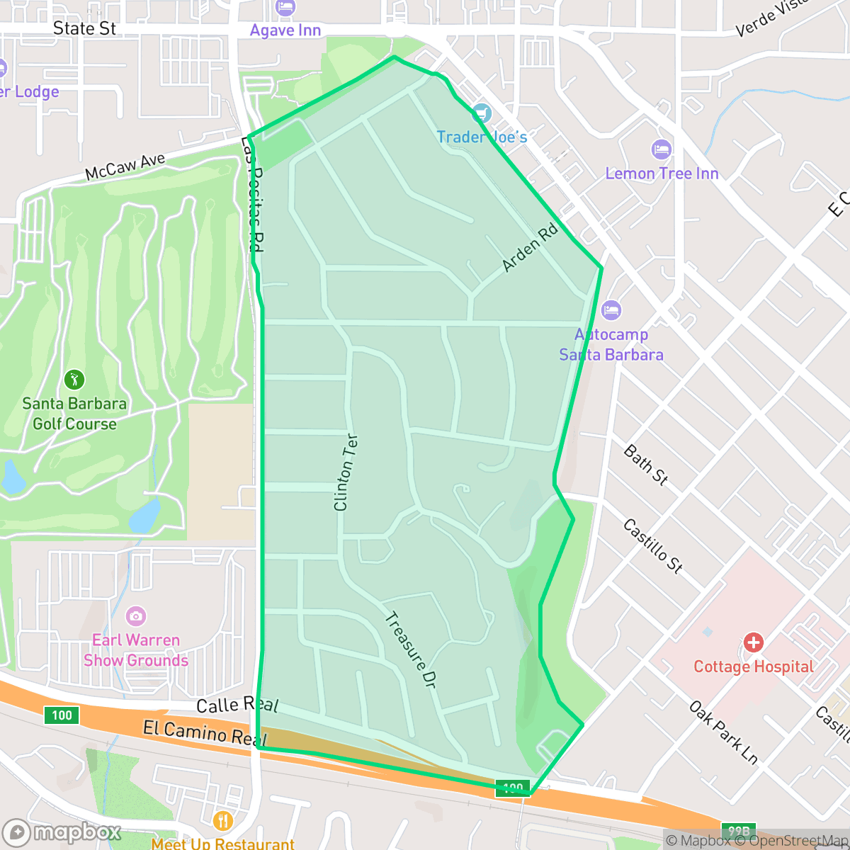 Map showing the location of Samarkand, Santa Barbara, CA