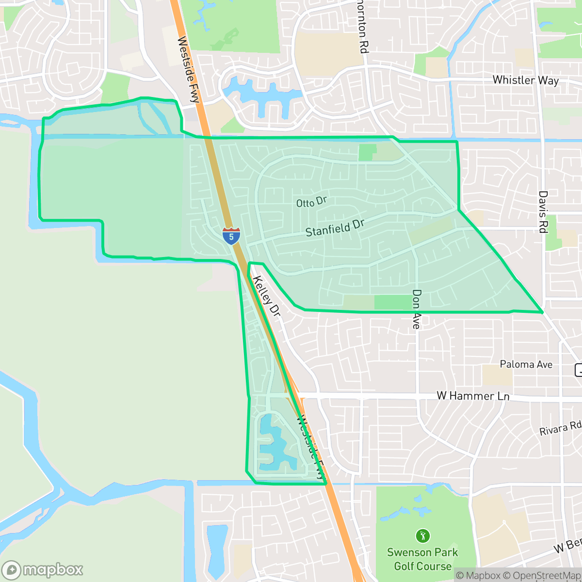 Map showing the location of Creekside - Wagner, Stockton, CA