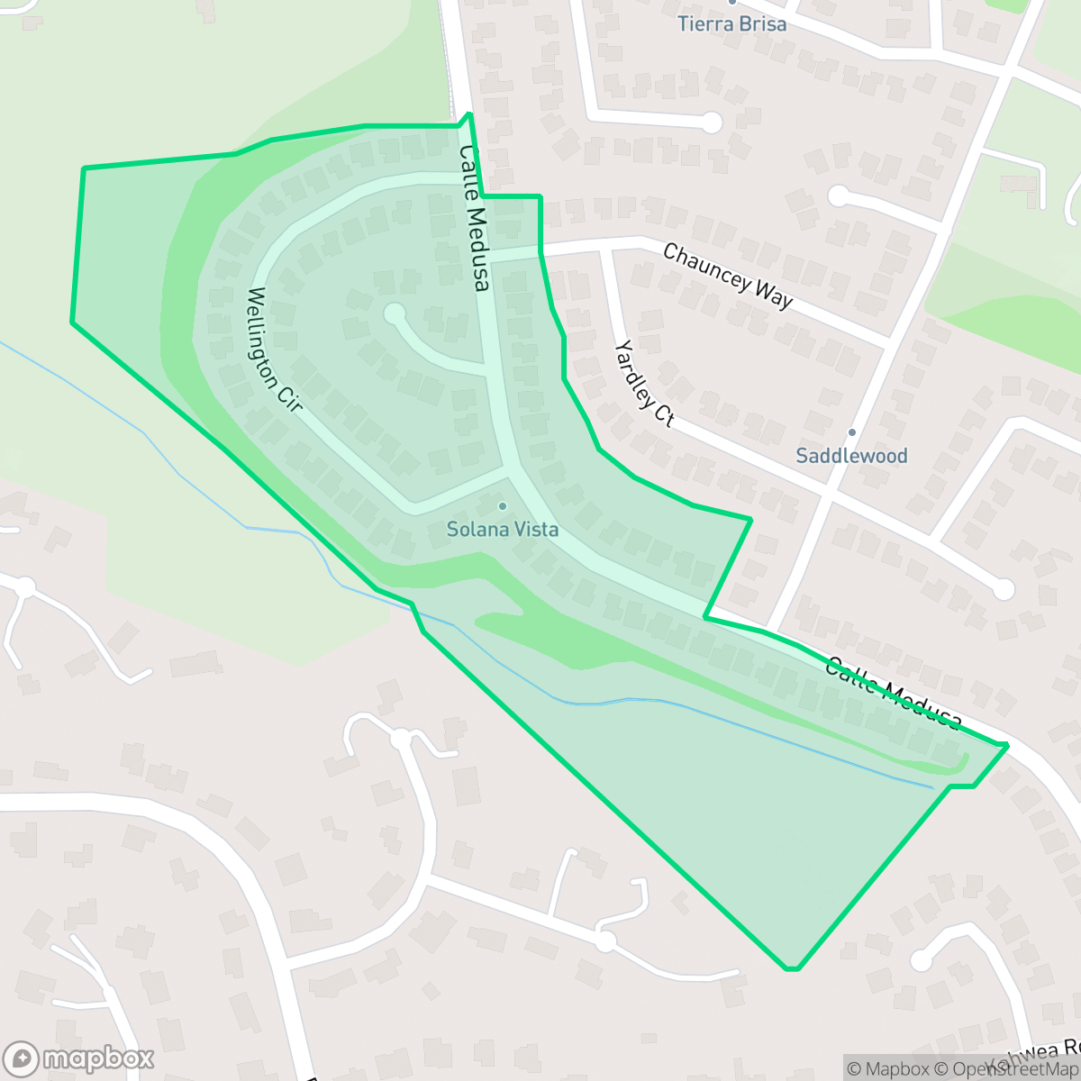 Map showing the location of Solana Vista, Temecula, CA