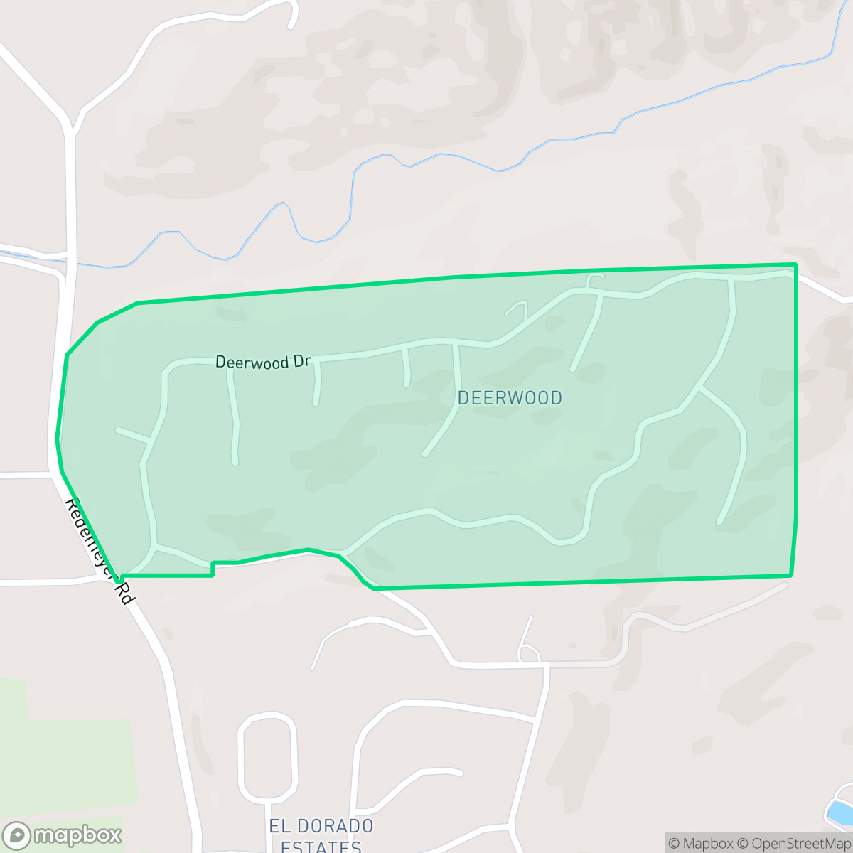 Map showing the location of Deerwood, Ukiah, CA