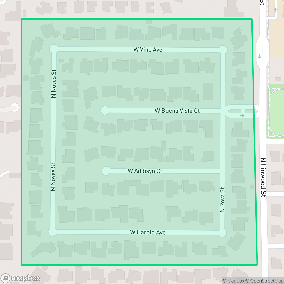 Map showing the location of Cobblestone Estates, Visalia, CA