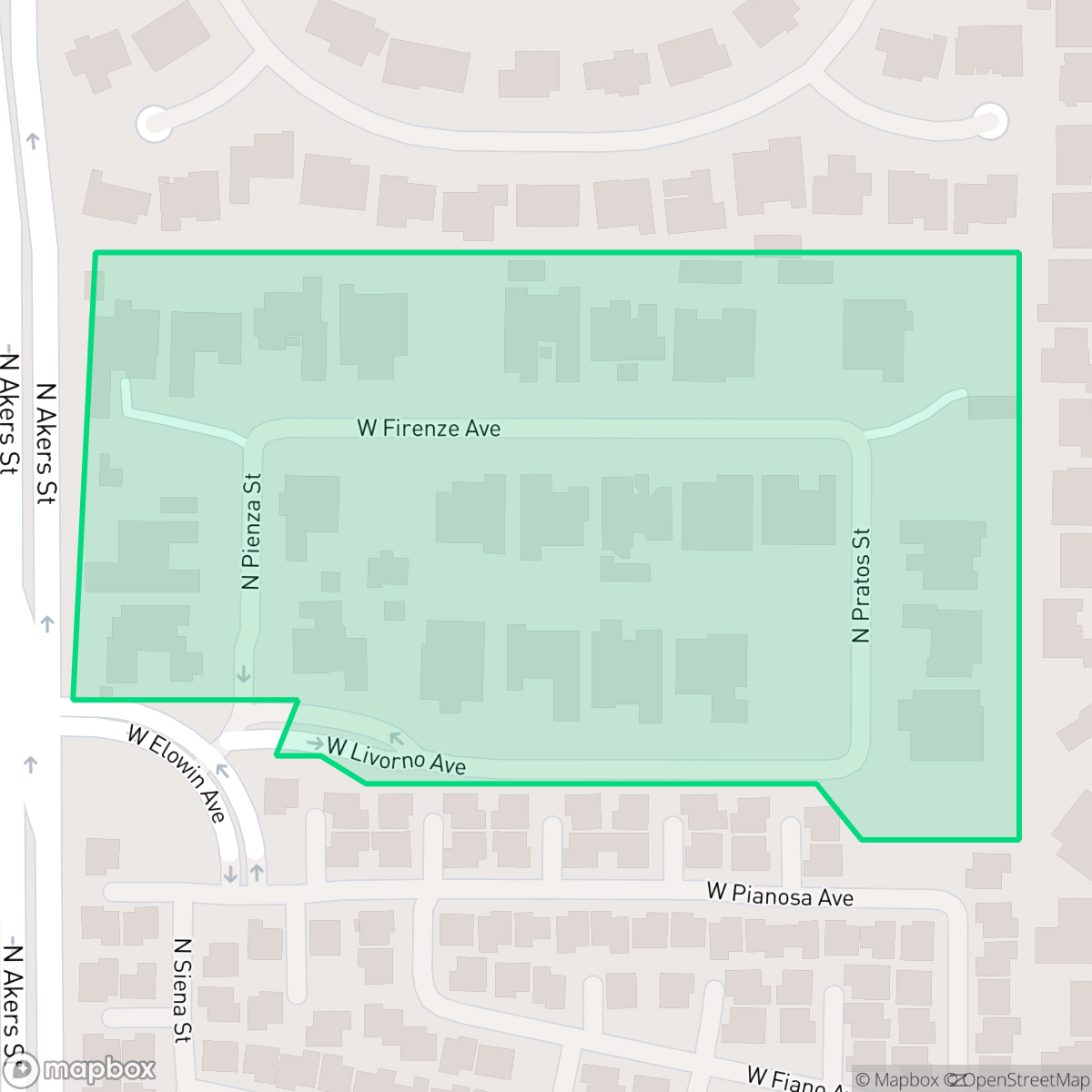 Map showing the location of Da Vinci at Bella Sera, Visalia, CA