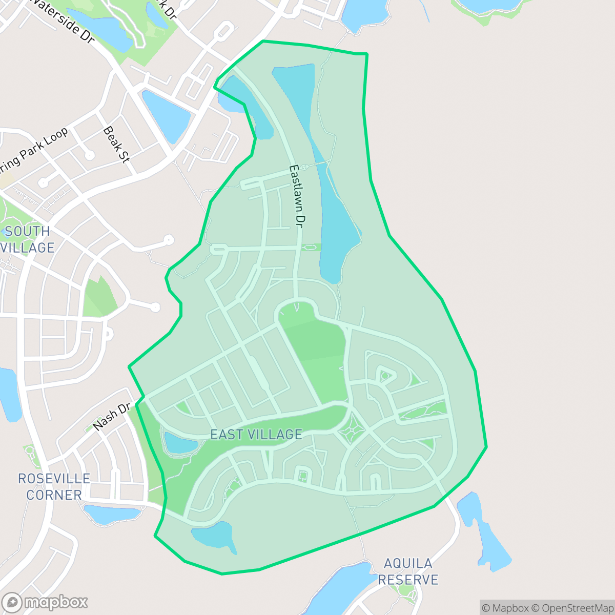 Map showing the location of East Village, Celebration, FL