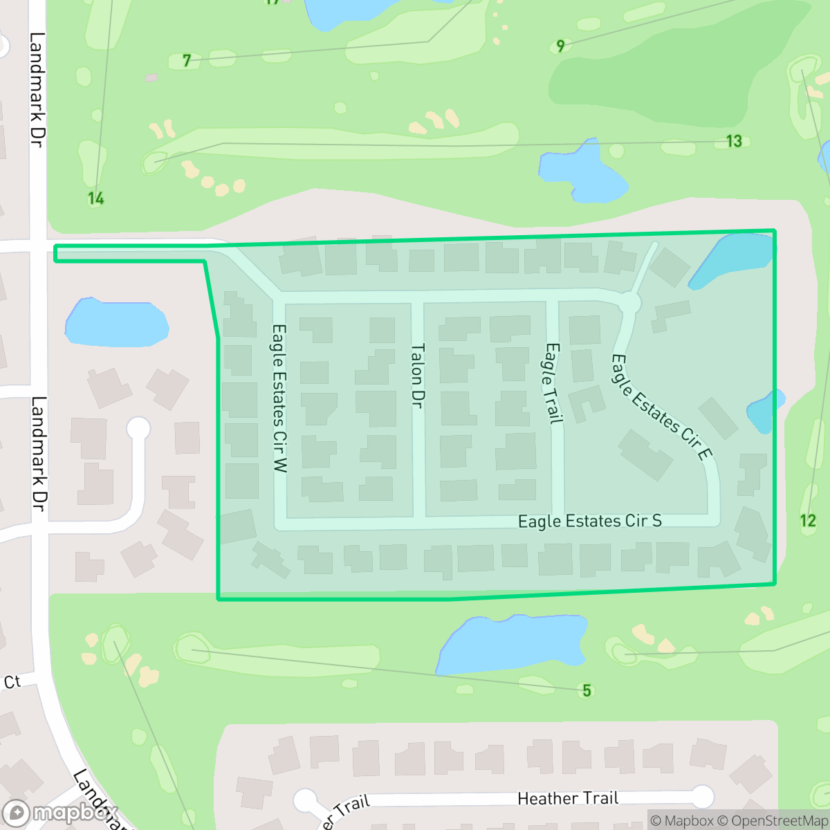 Map showing the location of Eagle Estates Homeowners Association, Clearwater, FL