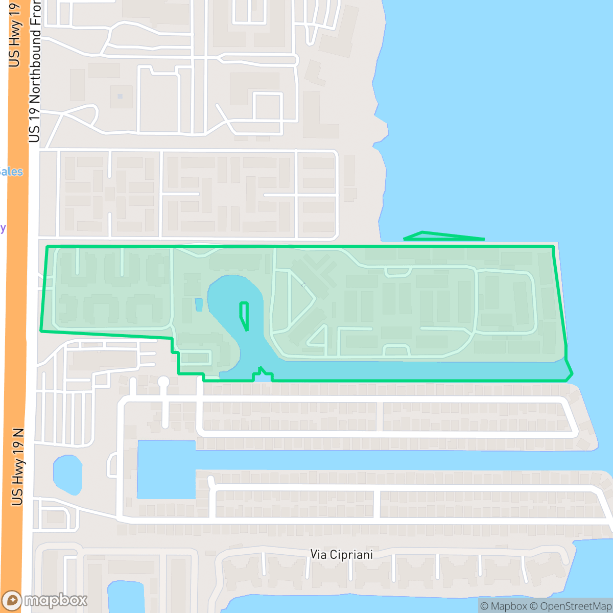 Map showing the location of Imperial Cove Condominium Association, Clearwater, FL