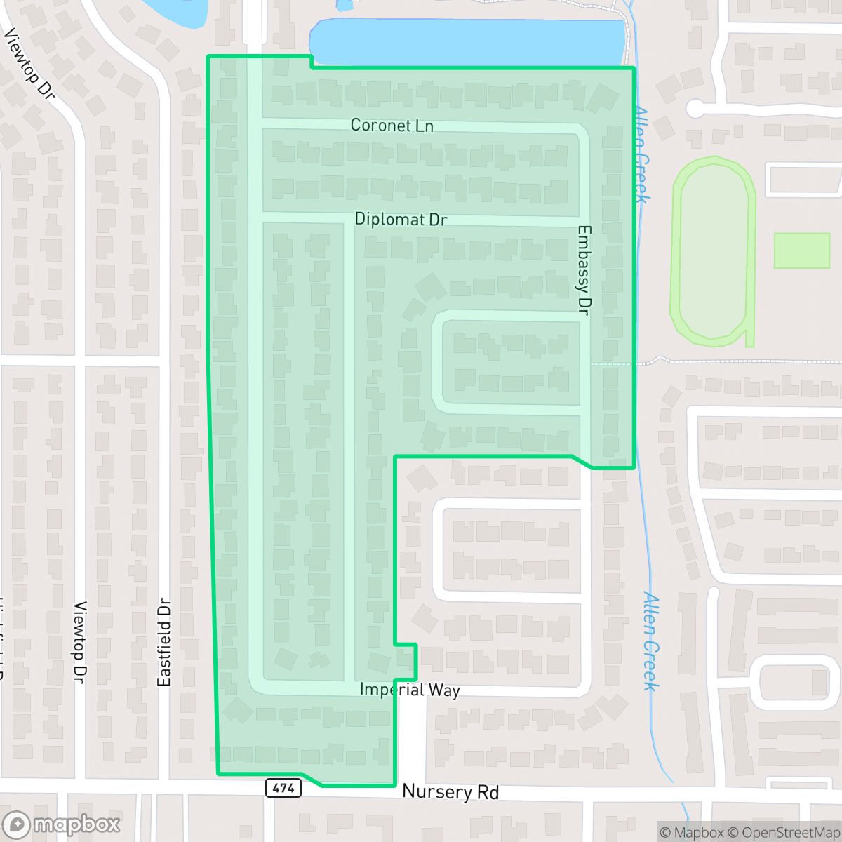 Map showing the location of Imperial Park Homeowners Association, Clearwater, FL