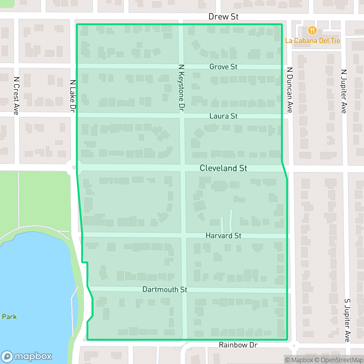 Map showing the location of Keystone Manor, Clearwater, FL