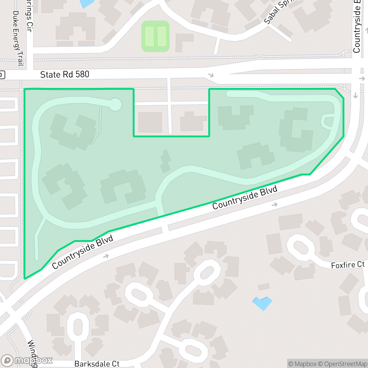 Map showing the location of Rustlewood Condominium Association, Inc, Clearwater, FL