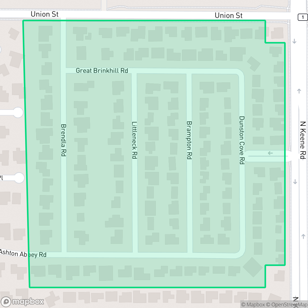 Map showing the location of Winsor Park Homeowners Association, Clearwater, FL