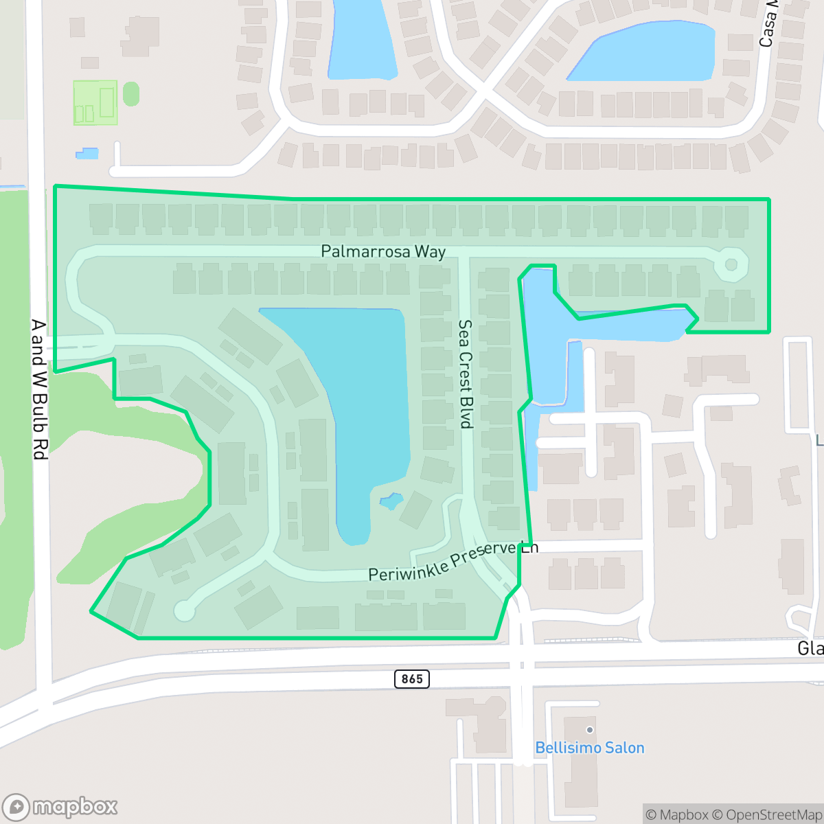 Map showing the location of Tortuga, Cypress Lake, FL