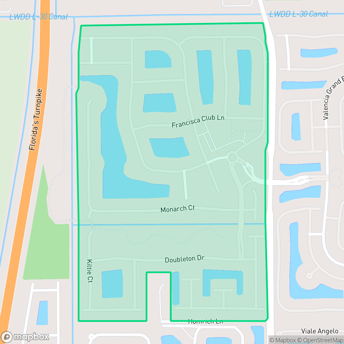 Map showing the location of Polo Trace, Delray Beach, FL