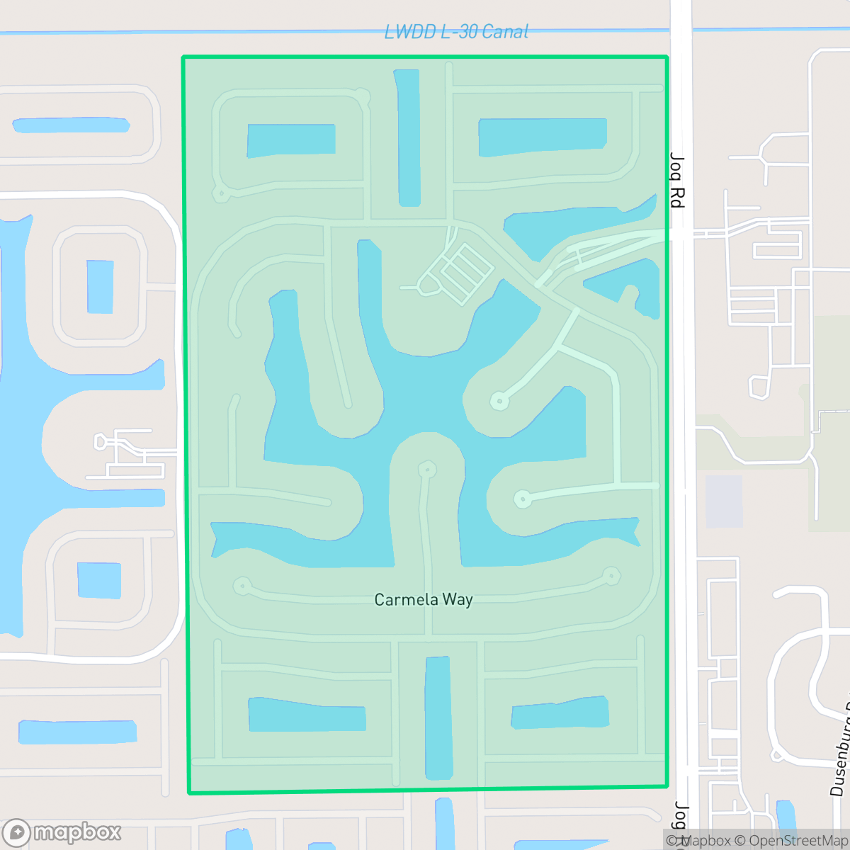 Map showing the location of Villa Borghese, Delray Beach, FL