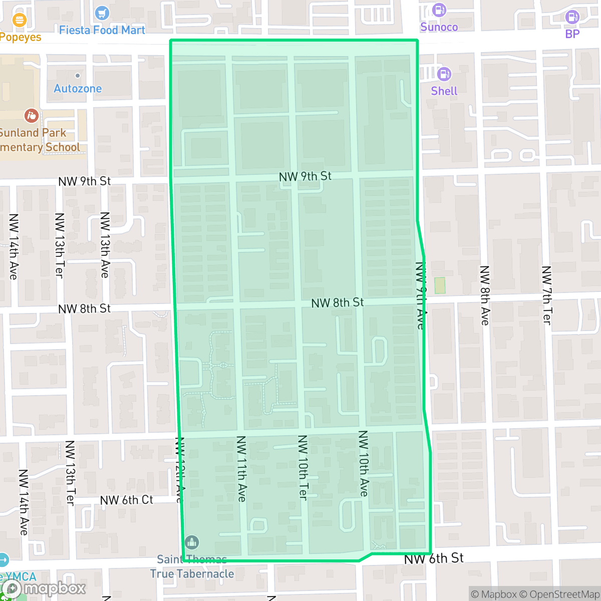 Map showing the location of Home Beautiful Park, Fort Lauderdale, FL