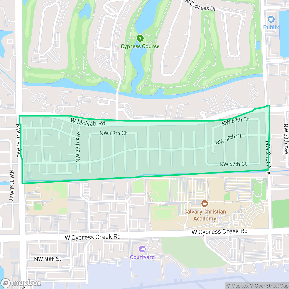 Map showing the location of Palm-Aire Village (EAST), Fort Lauderdale, FL