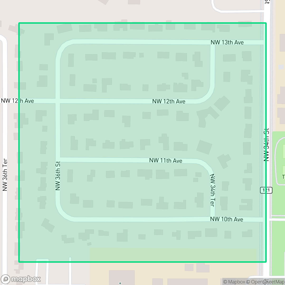 Map showing the location of Libby Heights, Gainesville, FL