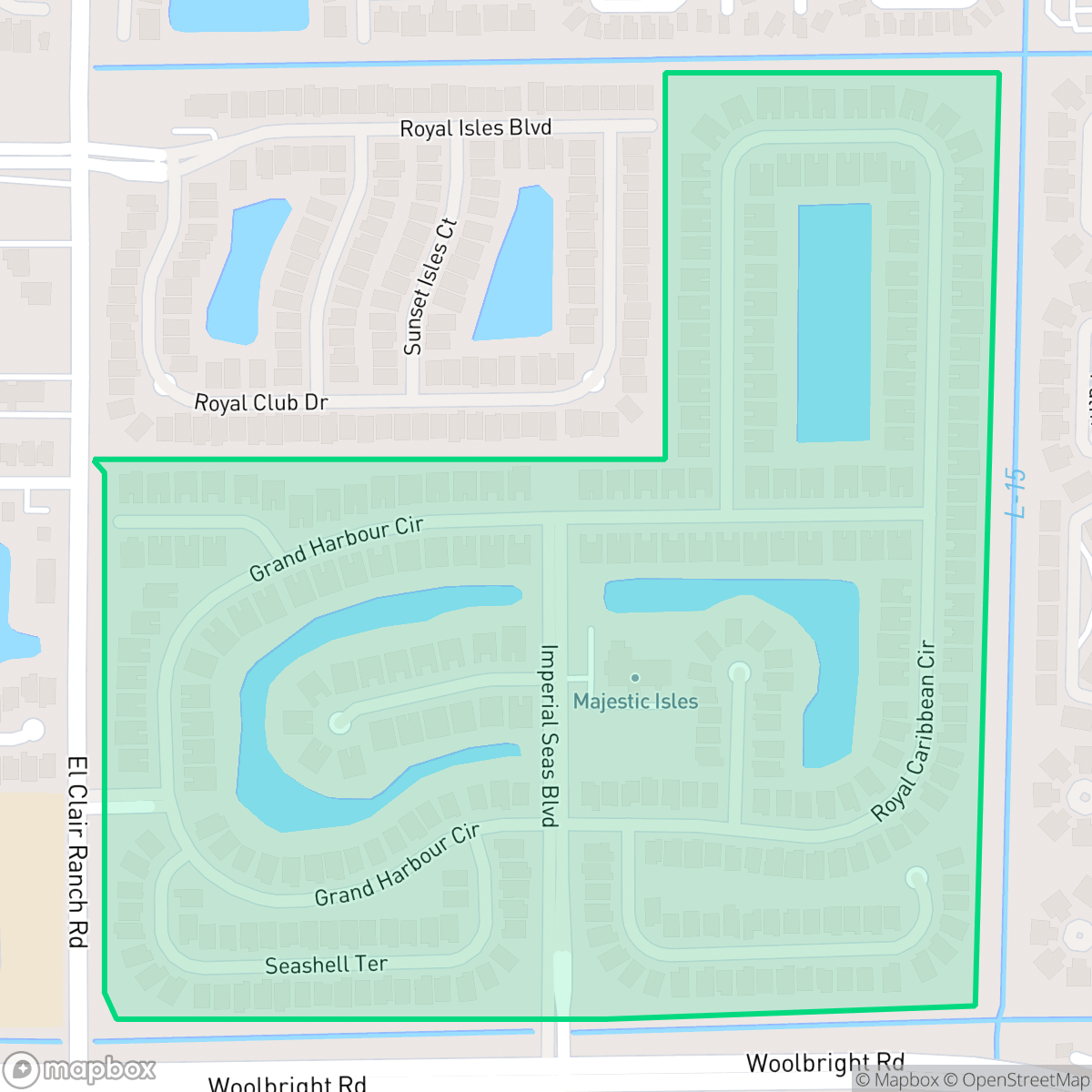 Map showing the location of Majestic Isles, Golf, FL