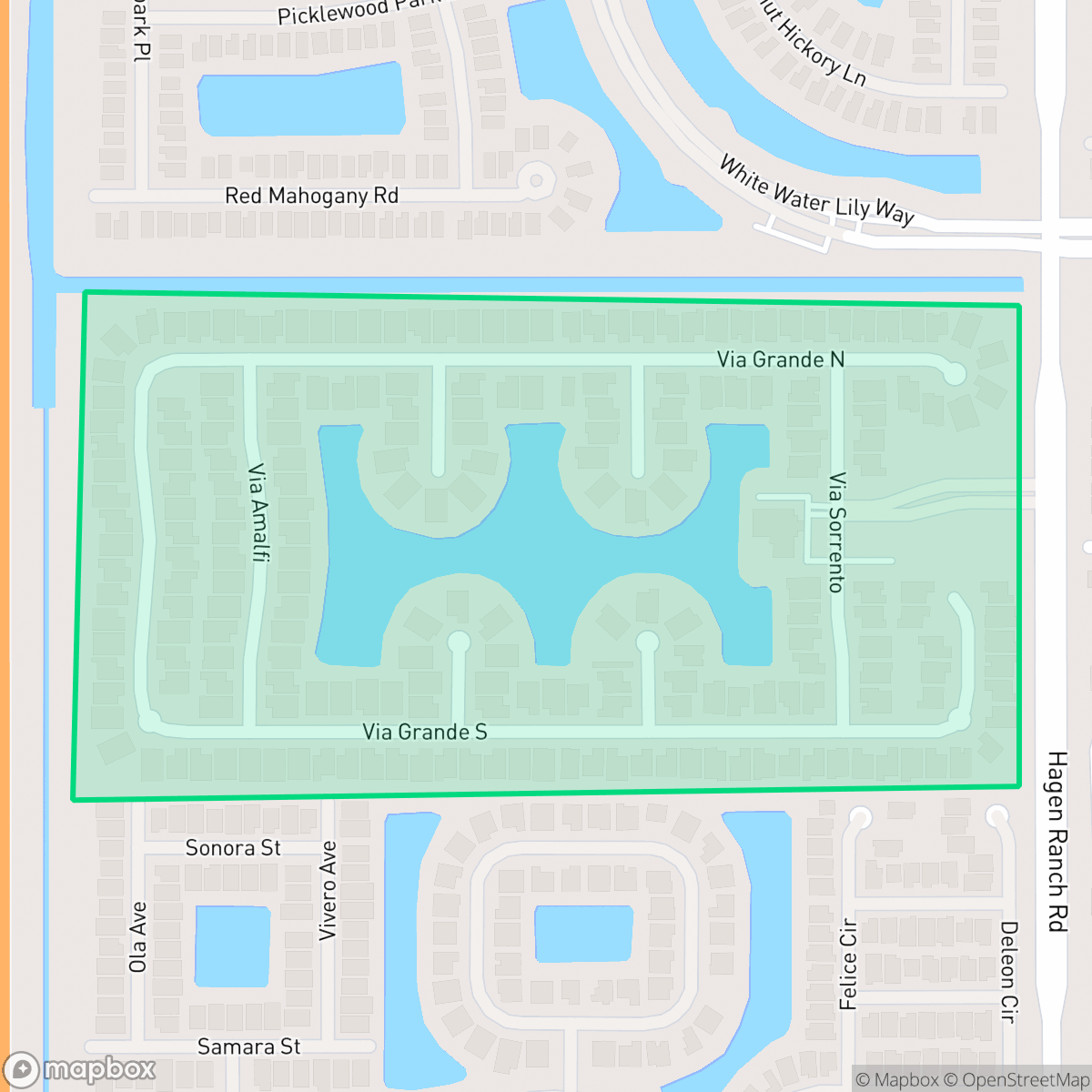 Map showing the location of Tivoli Reserve, Golf, FL