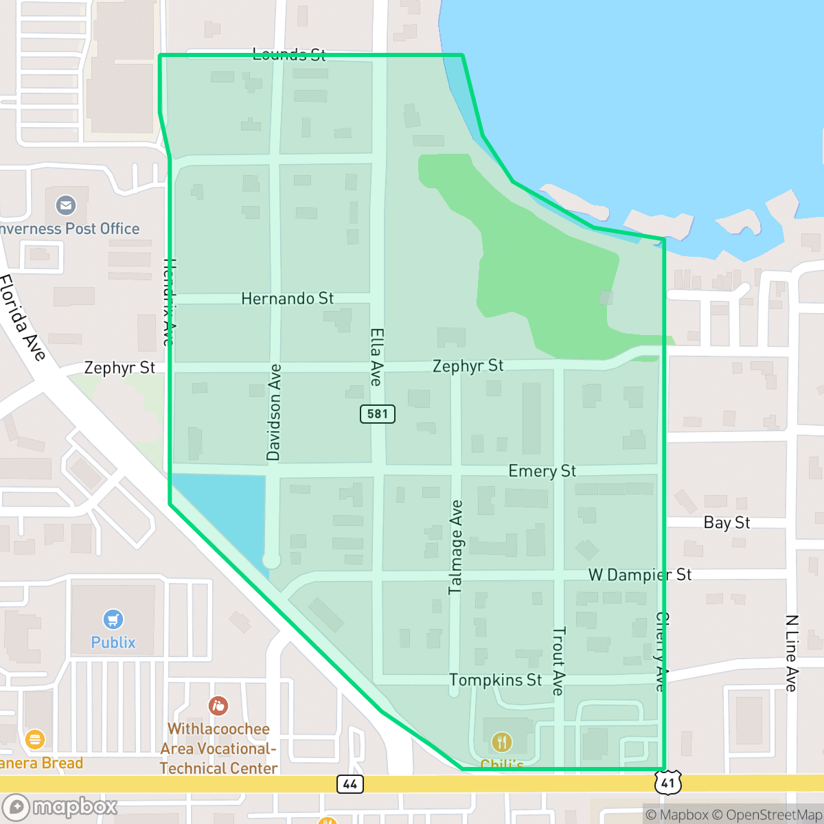 Map showing the location of Labelle, Inverness, FL