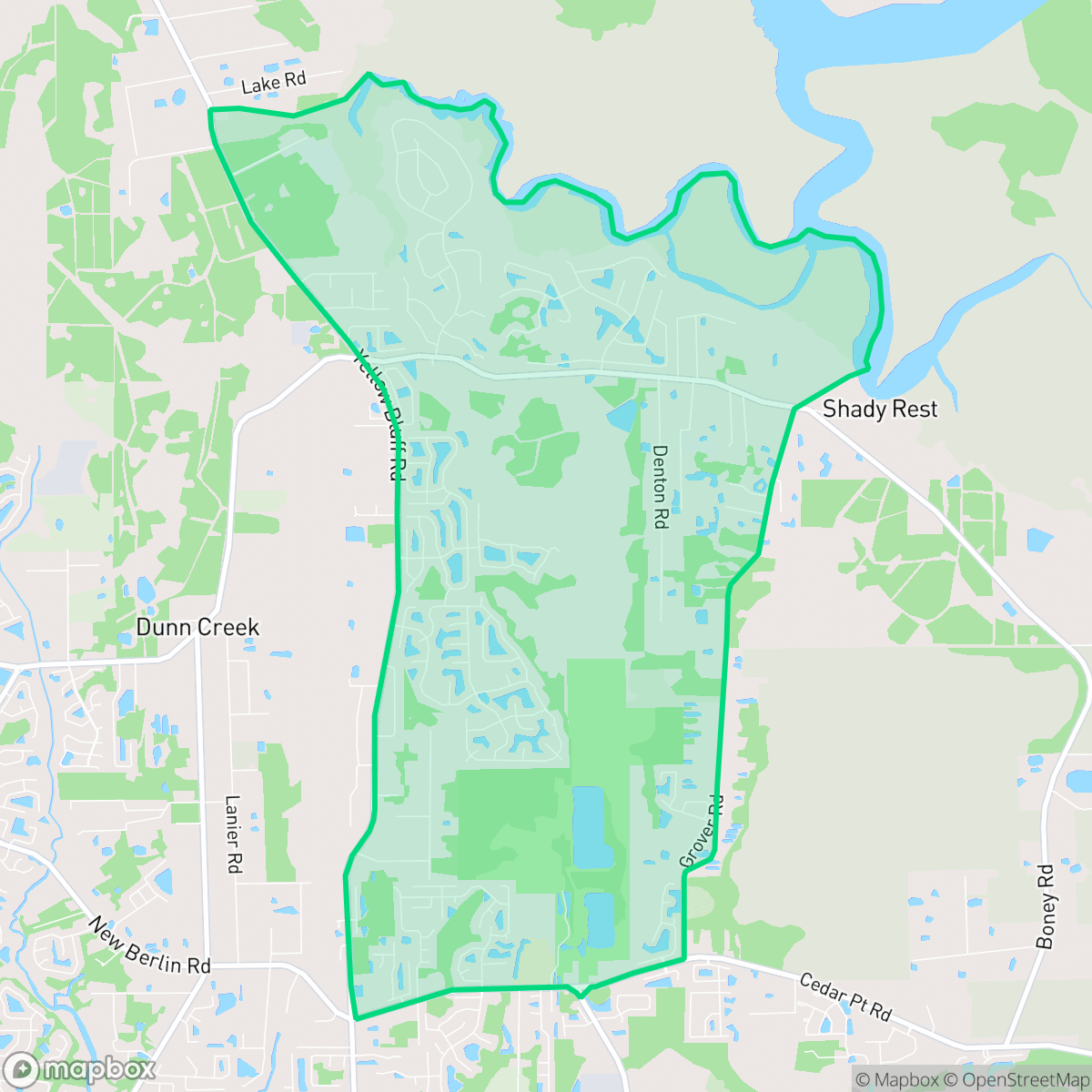 Map showing the location of The Cape, Jacksonville, FL