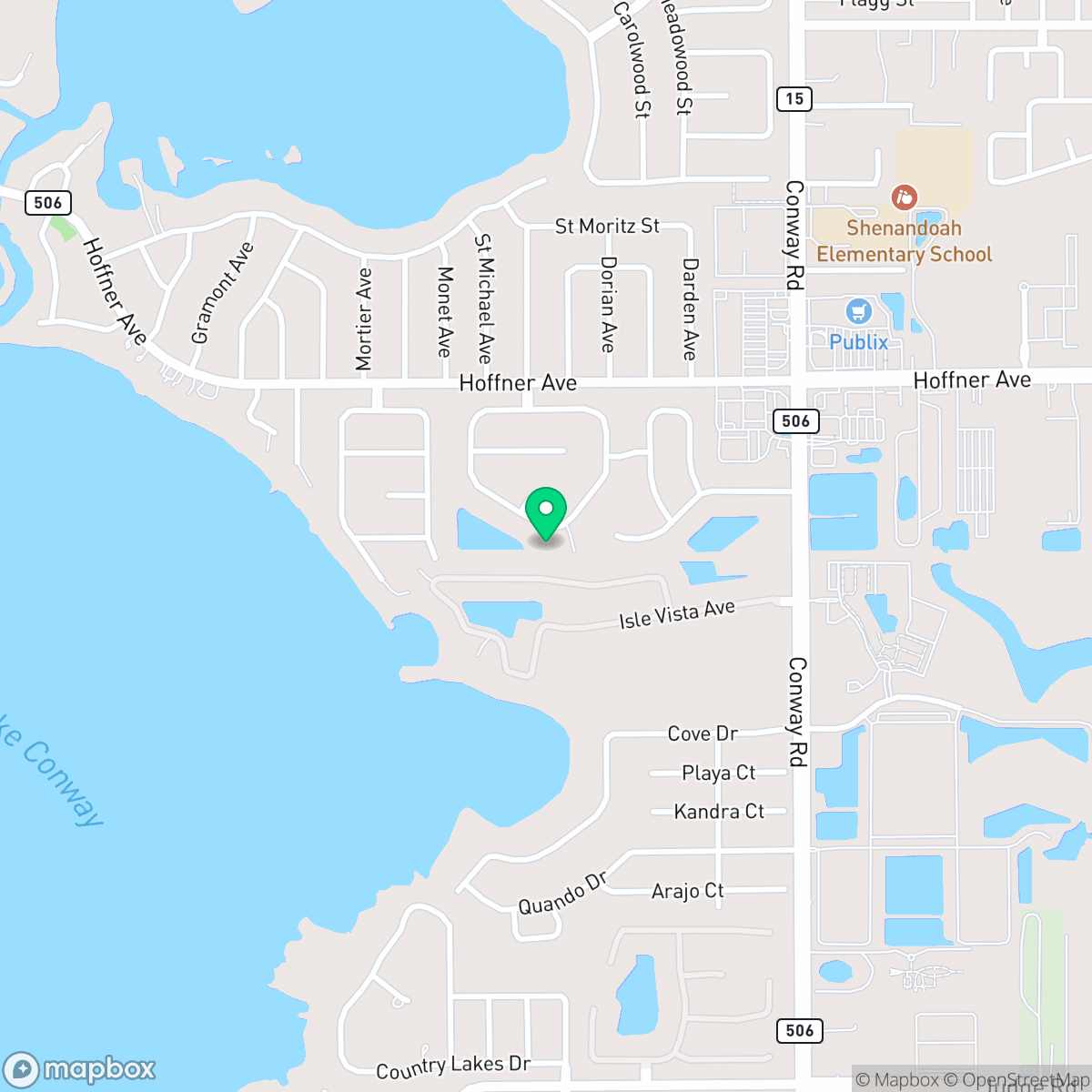 Map showing the location of Orlando, FL — coverage area