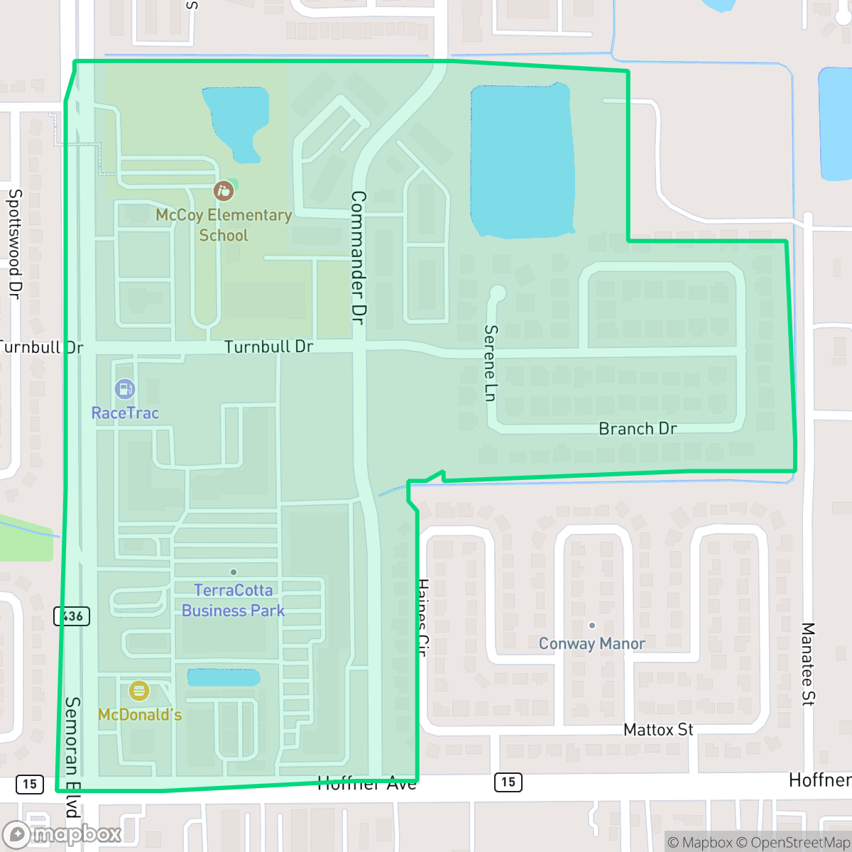 Map showing the location of Countryside, Orlando, FL