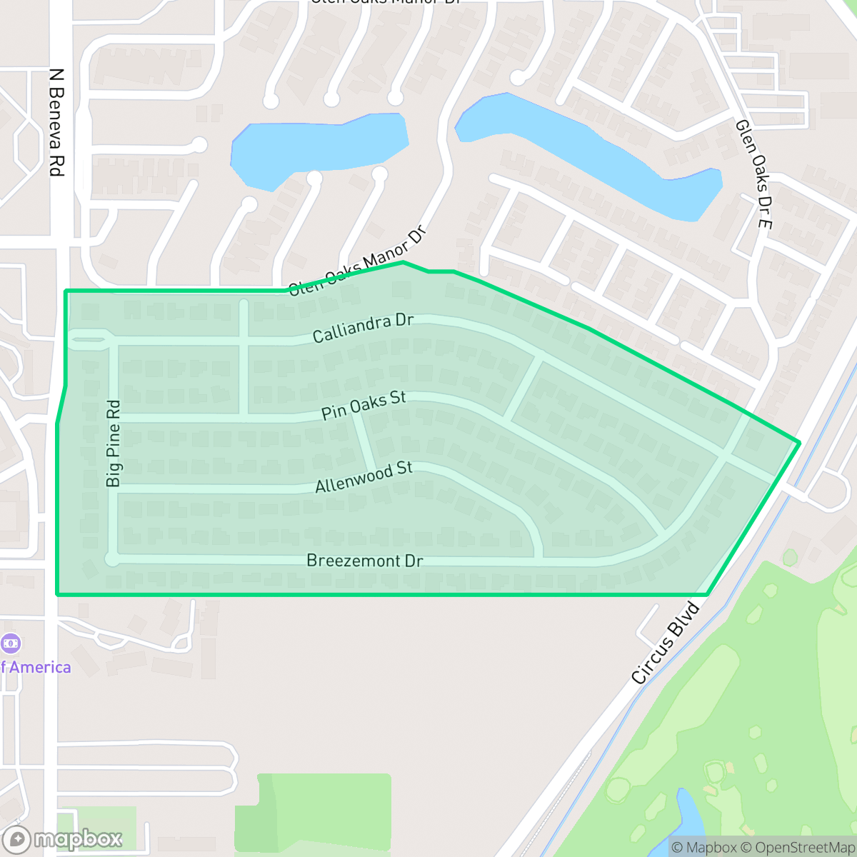 Map showing the location of Glen Oaks Estates, Sarasota, FL