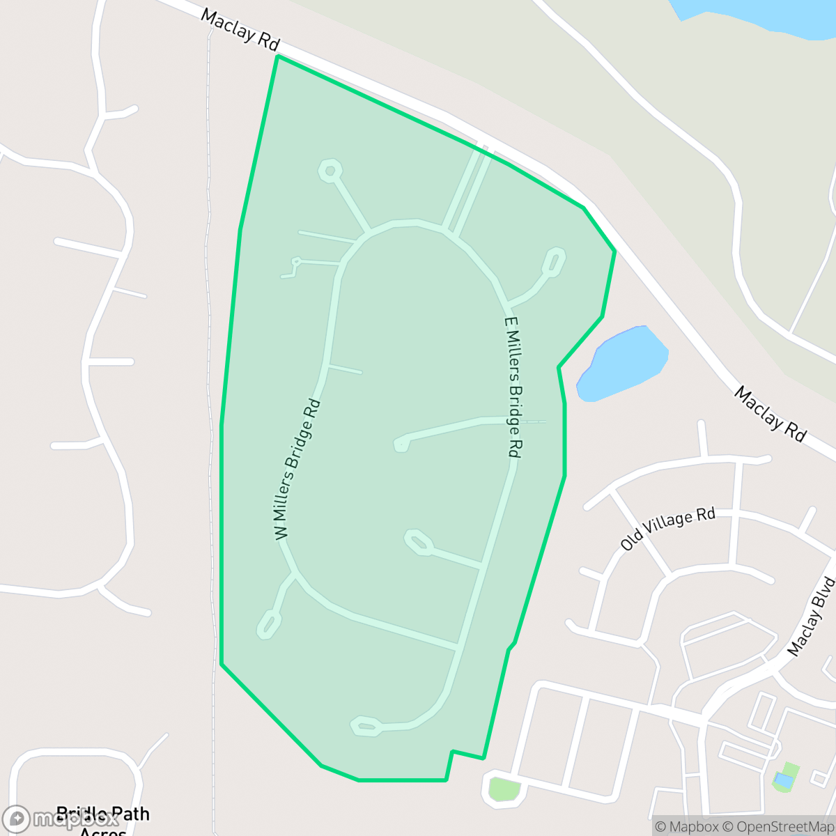 Map showing the location of Bobbin Trace, Tallahassee, FL